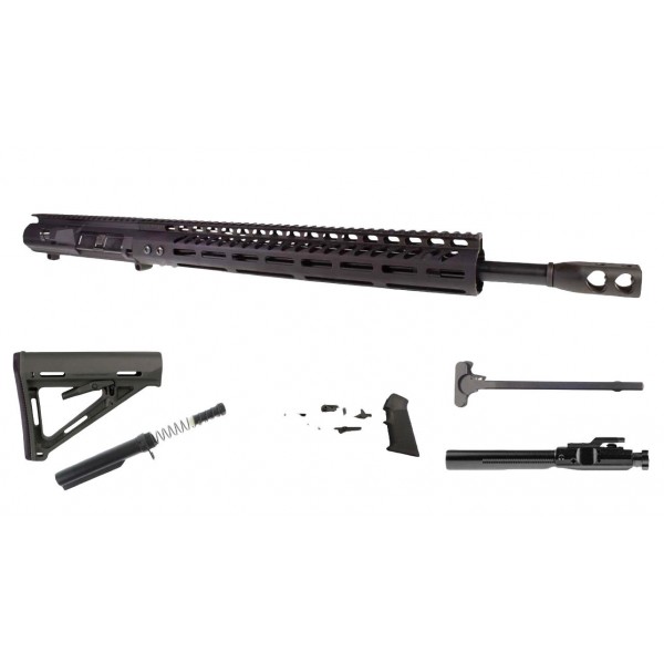 AR-10 .308 18" Mid Tactical Rifle Build Kit / 15" Mlok / Rogers Stock / Triport